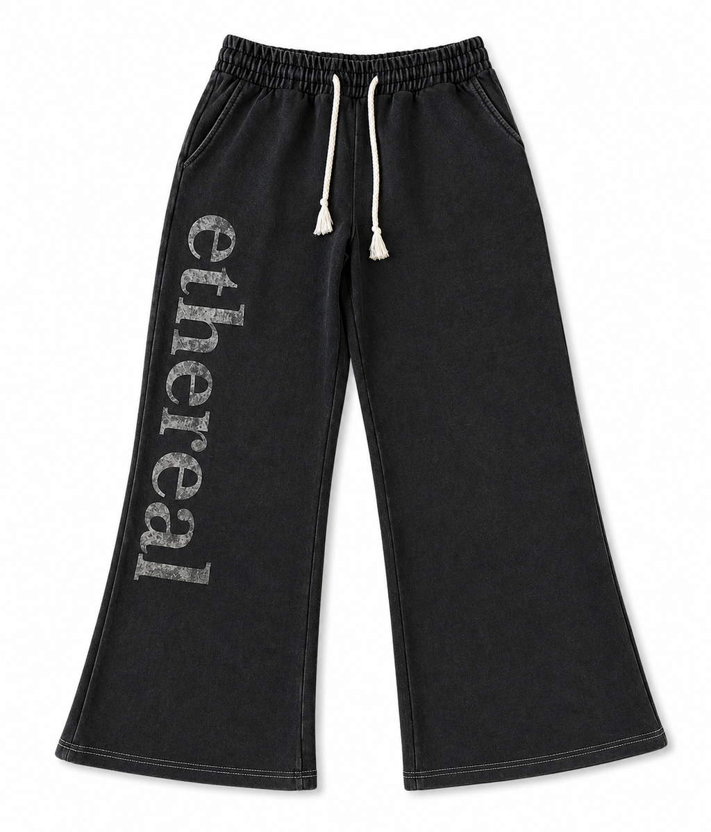 Ethereal Faded Washed SweatPants (Black)