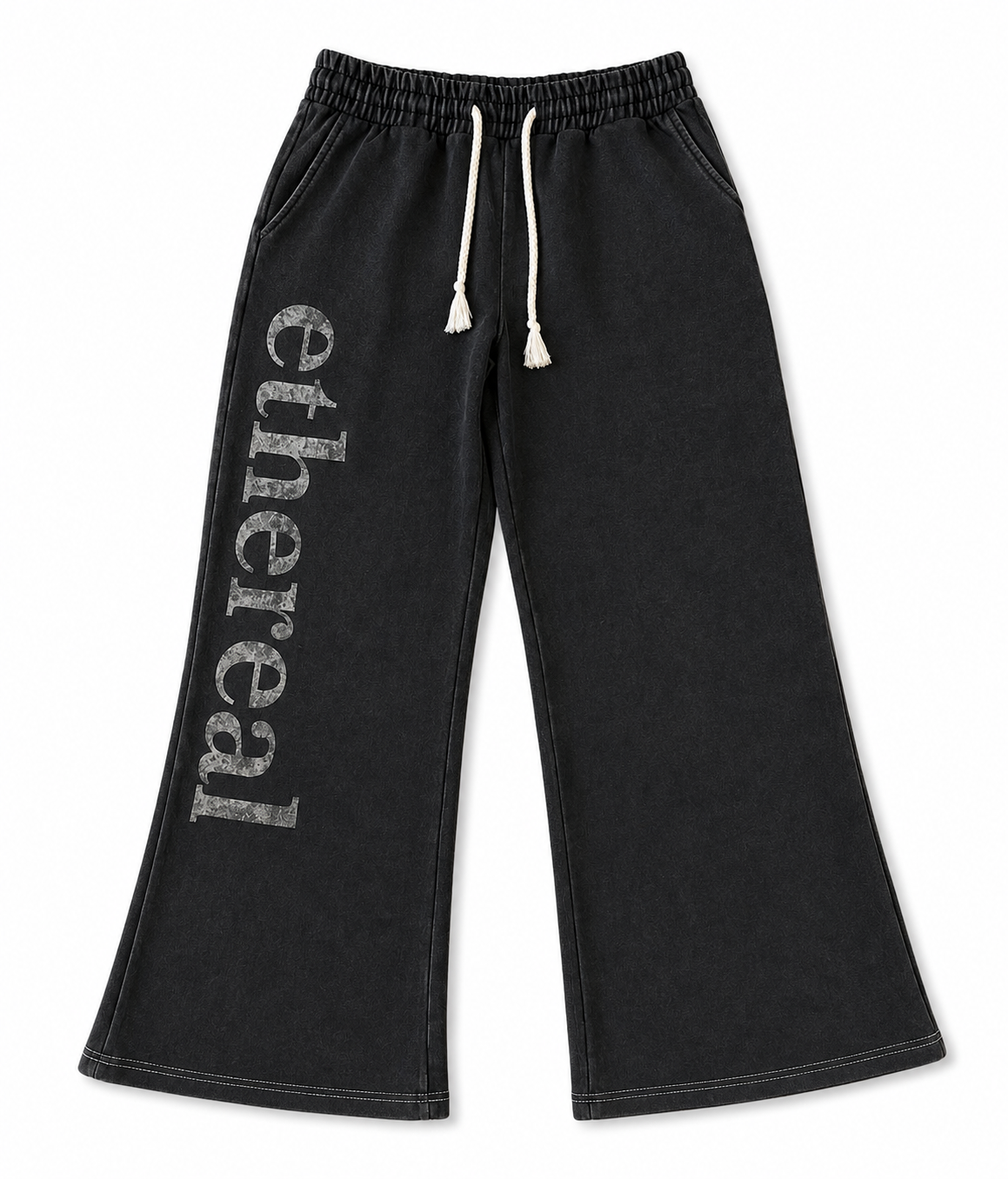 Ethereal Faded Washed SweatPants (Black)