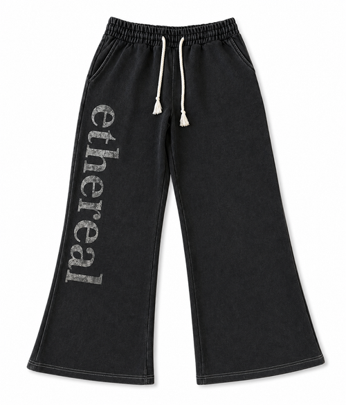 Ethereal Faded Washed SweatPants (Black)