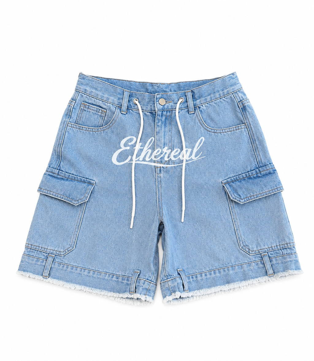 Ethereal Laced Jean Shorts